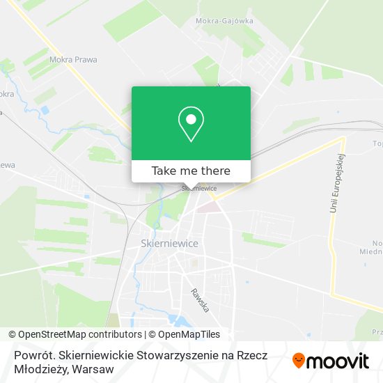 Powrót. Skierniewickie Stowarzyszenie na Rzecz Młodzieży map