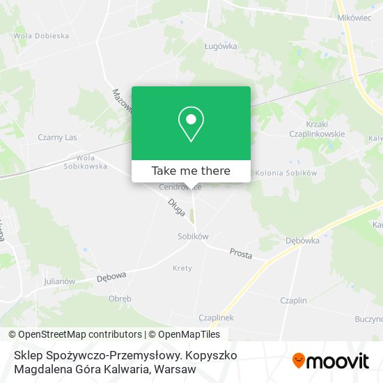 Sklep Spożywczo-Przemysłowy. Kopyszko Magdalena Góra Kalwaria map