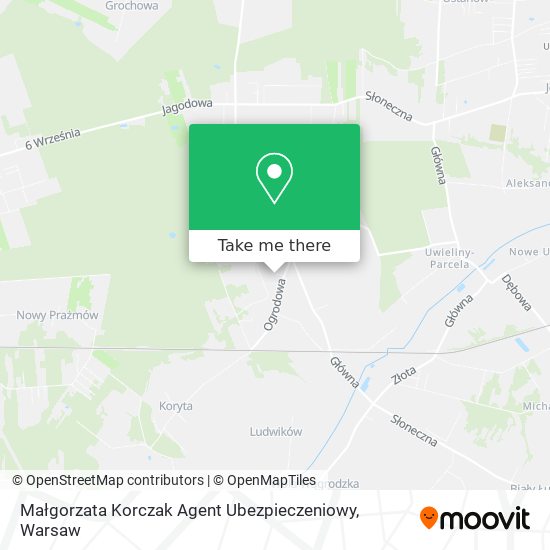 Małgorzata Korczak Agent Ubezpieczeniowy map