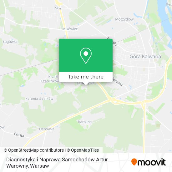 Diagnostyka i Naprawa Samochodów Artur Warowny map