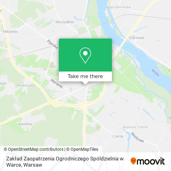 Zakład Zaopatrzenia Ogrodniczego Spóldzielnia w Warce map