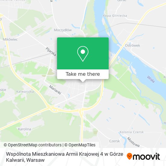 Wspólnota Mieszkaniowa Armii Krajowej 4 w Górze Kalwarii map