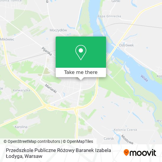 Przedszkole Publiczne Różowy Baranek Izabela Łodyga map