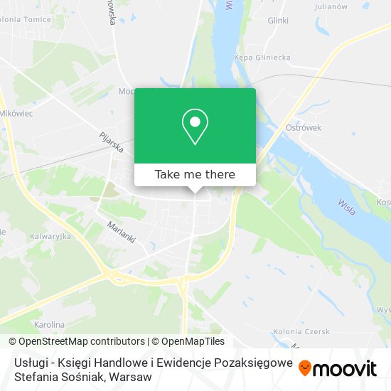 Usługi - Księgi Handlowe i Ewidencje Pozaksięgowe Stefania Sośniak map