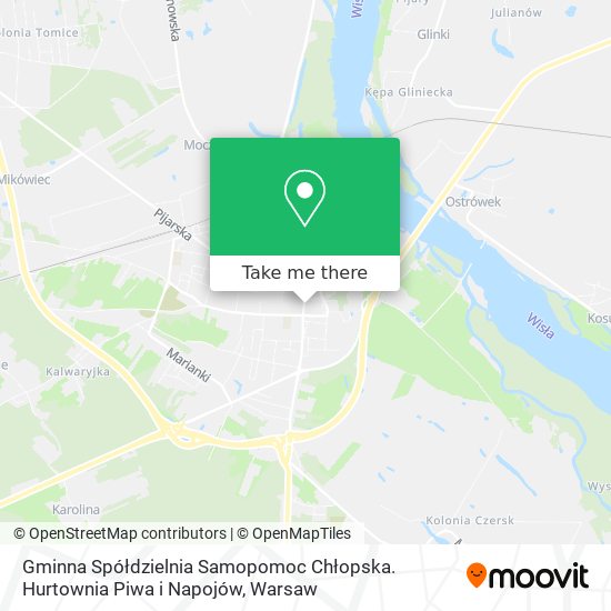 Gminna Spółdzielnia Samopomoc Chłopska. Hurtownia Piwa i Napojów map