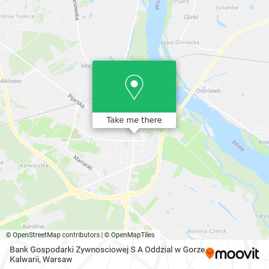 Bank Gospodarki Zywnosciowej S A Oddzial w Gorze Kalwarii map