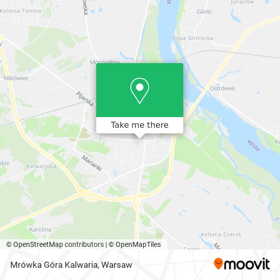 Mrówka Góra Kalwaria map