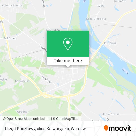 Карта Urząd Pocztowy, ulica Kalwaryjska