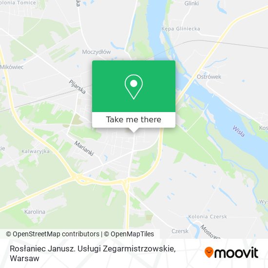 Rosłaniec Janusz. Usługi Zegarmistrzowskie map