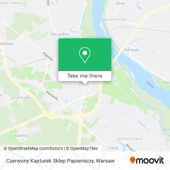 Czerwony Kapturek Sklep Papierniczy map