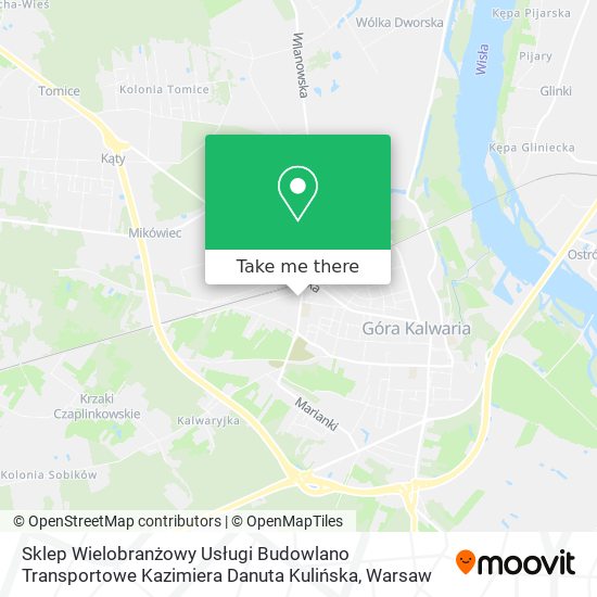 Sklep Wielobranżowy Usługi Budowlano Transportowe Kazimiera Danuta Kulińska map