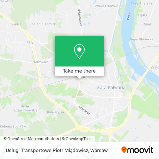 Usługi Transportowe Piotr Miądowicz map