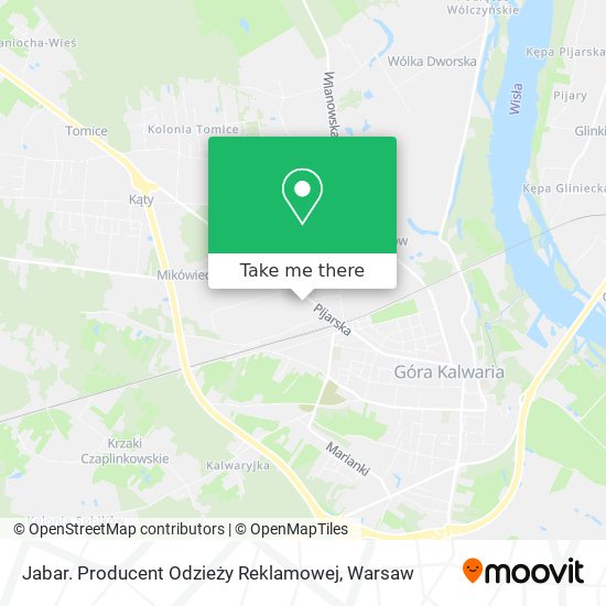 Jabar. Producent Odzieży Reklamowej map