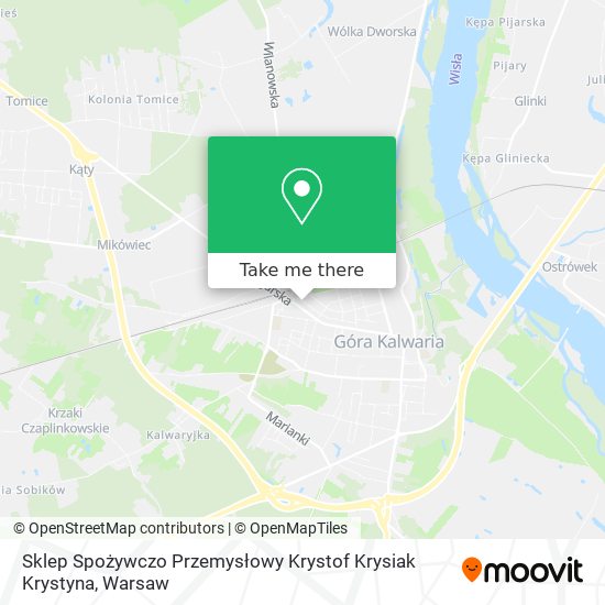 Sklep Spożywczo Przemysłowy Krystof Krysiak Krystyna map