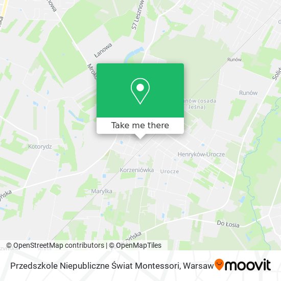 Przedszkole Niepubliczne Świat Montessori map