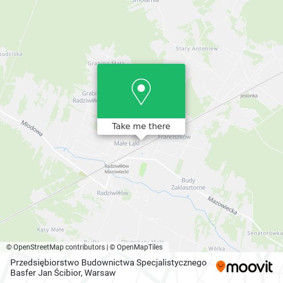 Przedsiębiorstwo Budownictwa Specjalistycznego Basfer Jan Ścibior map