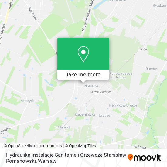 Hydraulika Instalacje Sanitarne i Grzewcze Stanisław Romanowski map