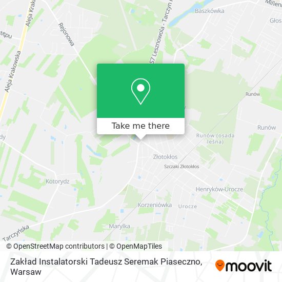 Карта Zakład Instalatorski Tadeusz Seremak Piaseczno