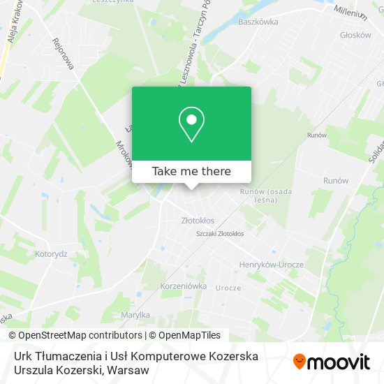 Urk Tłumaczenia i Usł Komputerowe Kozerska Urszula Kozerski map