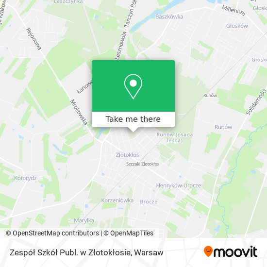 Zespół Szkół Publ. w Złotokłosie map