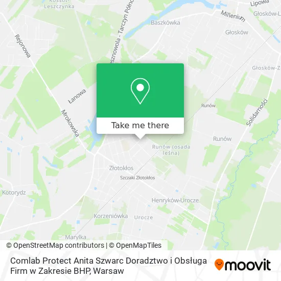 Comlab Protect Anita Szwarc Doradztwo i Obsługa Firm w Zakresie BHP map