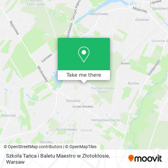 Szkoła Tańca i Baletu Maestro w Złotokłosie map