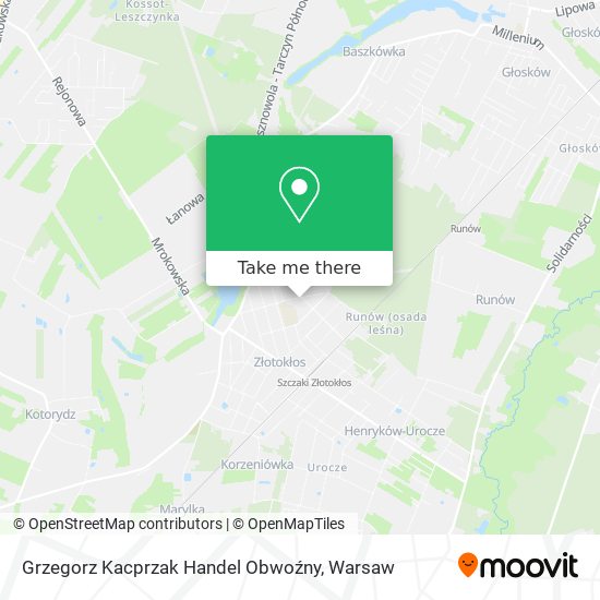 Grzegorz Kacprzak Handel Obwoźny map