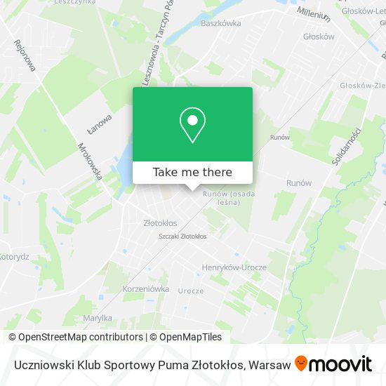 Uczniowski Klub Sportowy Puma Złotokłos map