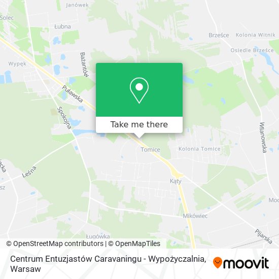 Карта Centrum Entuzjastów Caravaningu - Wypożyczalnia