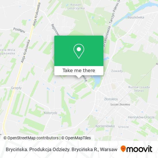 Brycińska. Produkcja Odzieży. Brycińska R. map