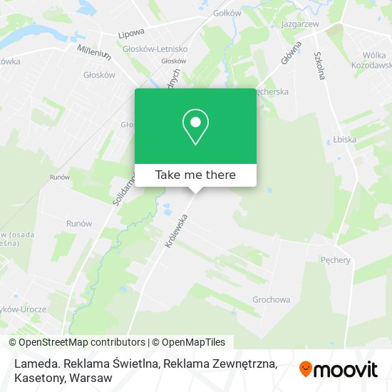 Lameda. Reklama Świetlna, Reklama Zewnętrzna, Kasetony map