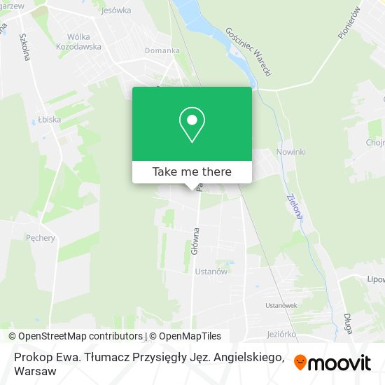 Prokop Ewa. Tłumacz Przysięgły Jęz. Angielskiego map