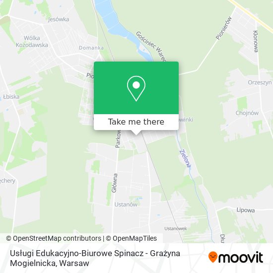 Usługi Edukacyjno-Biurowe Spinacz - Grażyna Mogielnicka map