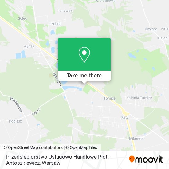 Przedsiębiorstwo Usługowo Handlowe Piotr Antoszkiewicz map