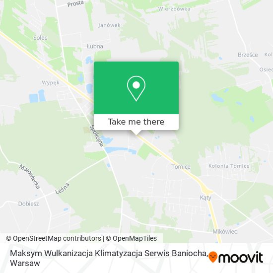 Maksym Wulkanizacja Klimatyzacja Serwis Baniocha map