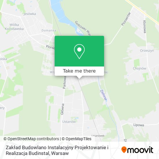 Zakład Budowlano Instalacyjny Projektowanie i Realizacja Budinstal map