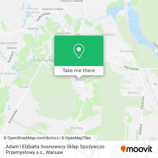 Adam i Elżbieta Sosnowscy Sklep Spożywczo Przemysłowy s.c. map