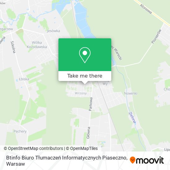 Btinfo Biuro Tłumaczeń Informatycznych Piaseczno map