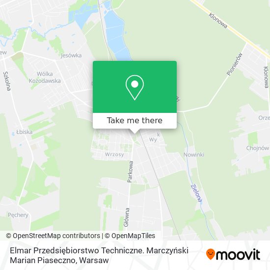 Elmar Przedsiębiorstwo Techniczne. Marczyński Marian Piaseczno map