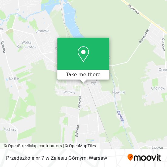 Przedszkole nr 7 w Zalesiu Górnym map