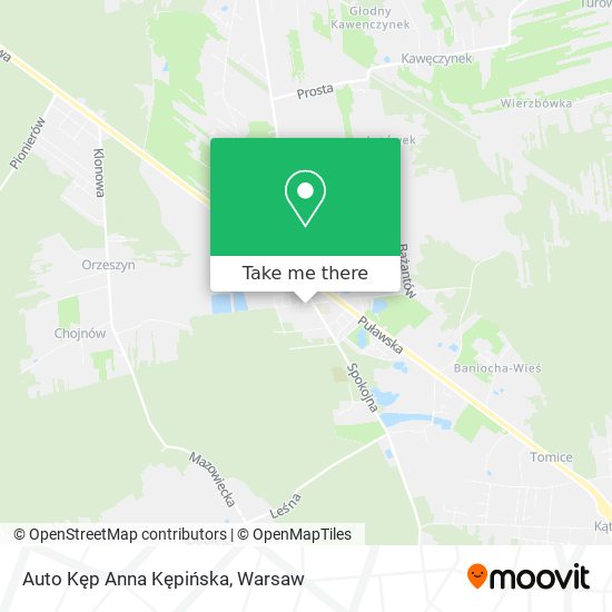 Auto Kęp Anna Kępińska map