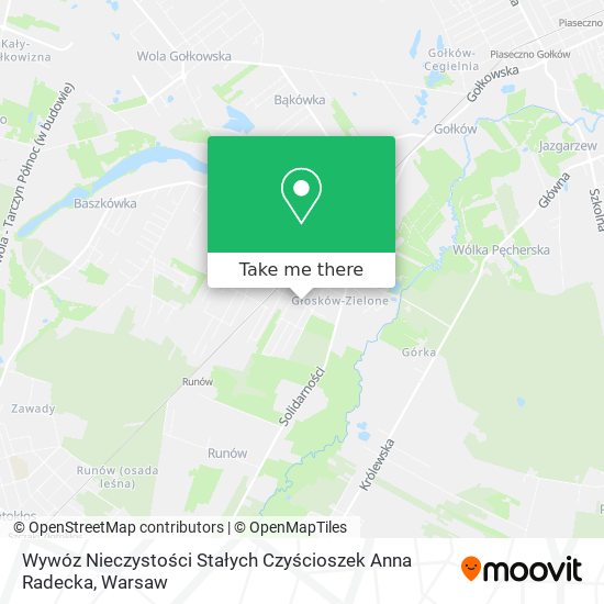 Wywóz Nieczystości Stałych Czyścioszek Anna Radecka map