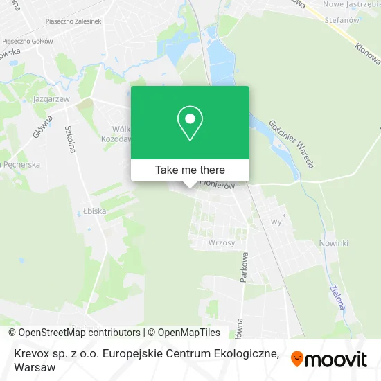 Krevox sp. z o.o. Europejskie Centrum Ekologiczne map