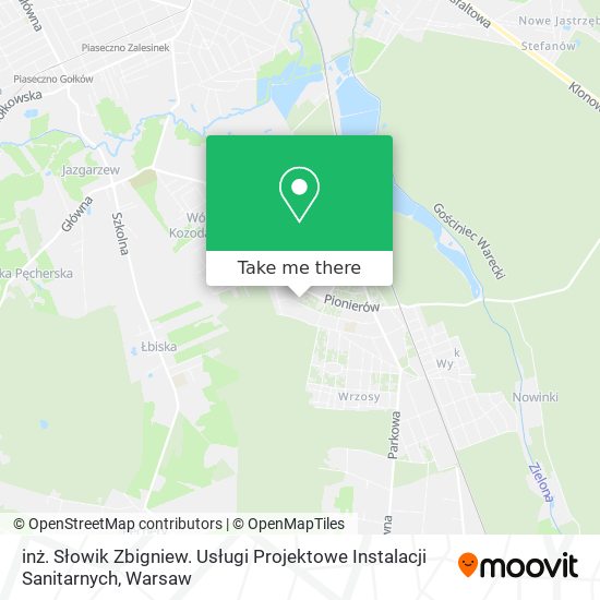 inż. Słowik Zbigniew. Usługi Projektowe Instalacji Sanitarnych map