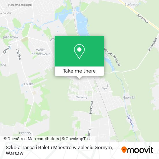 Szkoła Tańca i Baletu Maestro w Zalesiu Górnym map