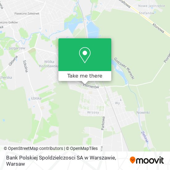 Bank Polskiej Spoldzielczosci SA w Warszawie map