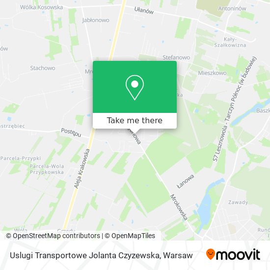 Uslugi Transportowe Jolanta Czyzewska map