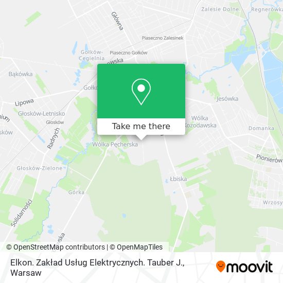 Elkon. Zakład Usług Elektrycznych. Tauber J. map