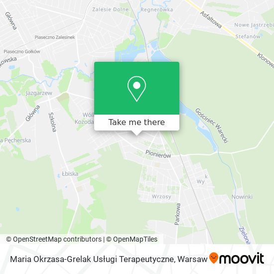 Maria Okrzasa-Grelak Usługi Terapeutyczne map