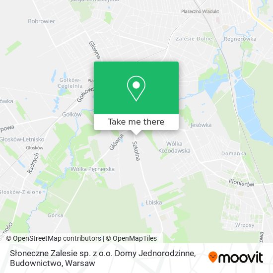 Słoneczne Zalesie sp. z o.o. Domy Jednorodzinne, Budownictwo map